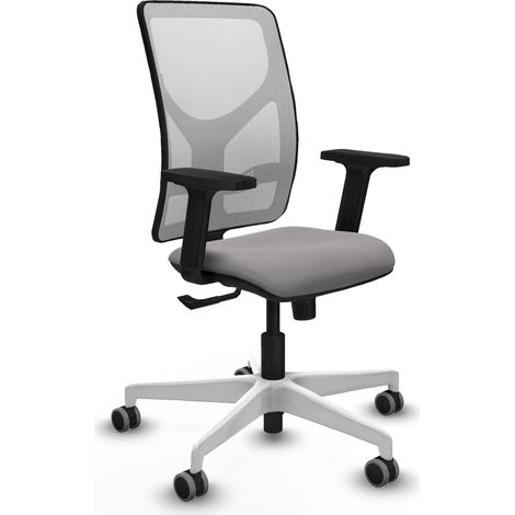 Silla de oficina piqueras y crespo Motilla gris similpiel (1/2)
