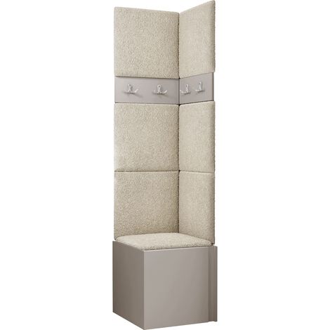 Conjunto para recibidor Pinis XXI, Abriamo 3, 186x42x46cm, Aglomerado laminado, Tapiz, Colocada, Montada en la pared
