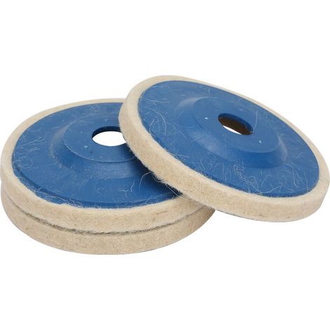 Marhynchus Ensemble de Roues de Polissage en Laine élastique Douce 4 Pouces Disque en Feutre Polir 3 Pcs pour la Vitre en Verre Meubles Bijoux en Plastique en Métal en Métal - Polyvalent et Durable. (1/5)