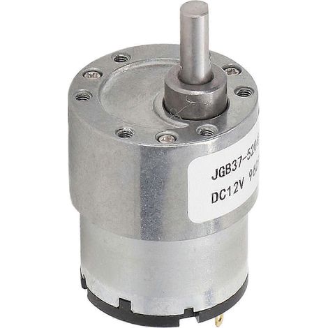 Moteur à engrenages DC 12V 960RPM, couple élevé, roue et vis sans fin, bobine en laiton, bonne conductivité, sens horaire et antihoraire, stable, pour motorisation. (1/5)
