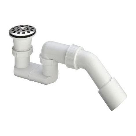 Siphon 6/4" x 40/50 plastique blanc