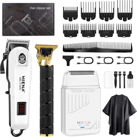 Tondeuse à cheveux pour homme, kit de barbier sans fil 3 en 1 (1/5)
