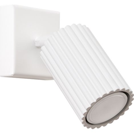 Applique murale blanche cannelée orientable GU10 Sollux