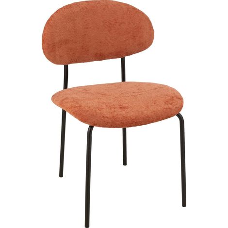 Chaise design textile orange rouille confort et style moderne - Orange rouille chaleureux (1/5)