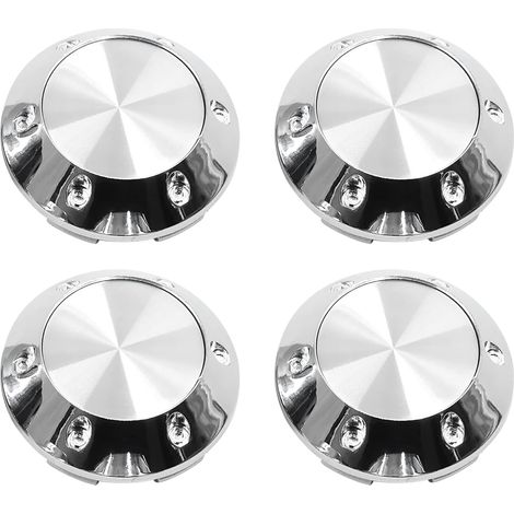 Argenté 68mm Centre Roue Voiture Enjoliveurs avec Badge Autocollant 4pcs (1/5)