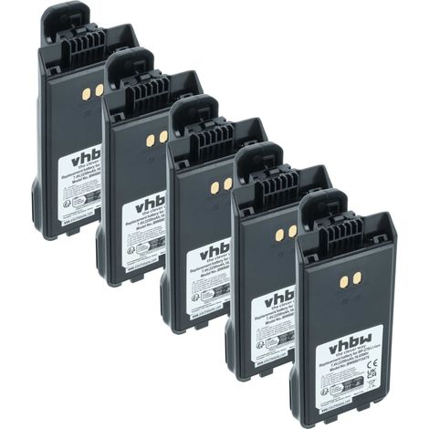 vhbw 5x Batterie remplacement pour BearCom pour radio talkie-walkie (2250mAh, 7,4V, Li-ion) - avec clip de ceinture (1/4)