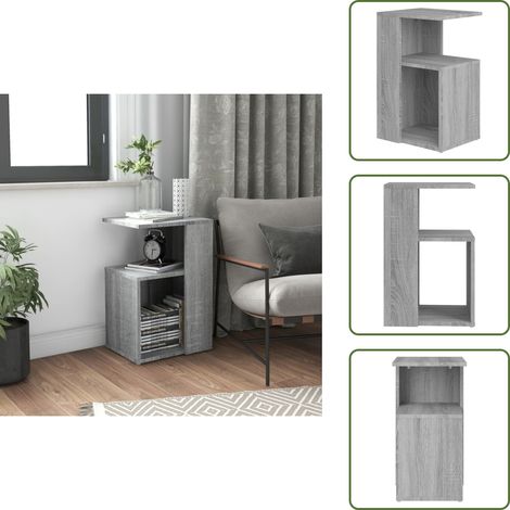 Beistelltisch Grau Sonoma 36x30x56 cm Holzwerkstoff - Beistelltisch - Wohnzimmermöbel - Couchtisch - Side Table - Holzwerkstoff (1/5)