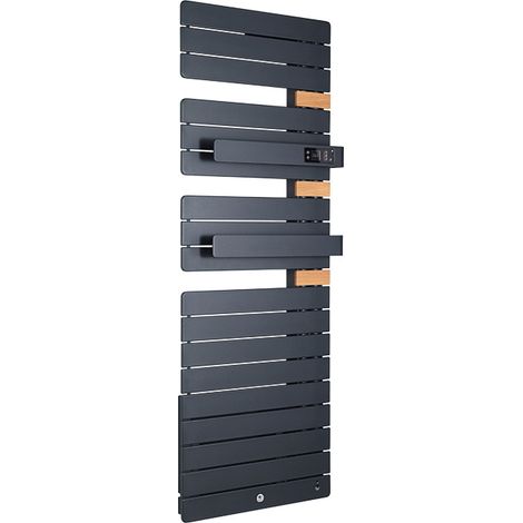 THERMOR - Sèche-serviettes connecté Allure Virtuose 1750W Ardoise/Chêne Mat à droite - 483140 (1/2)