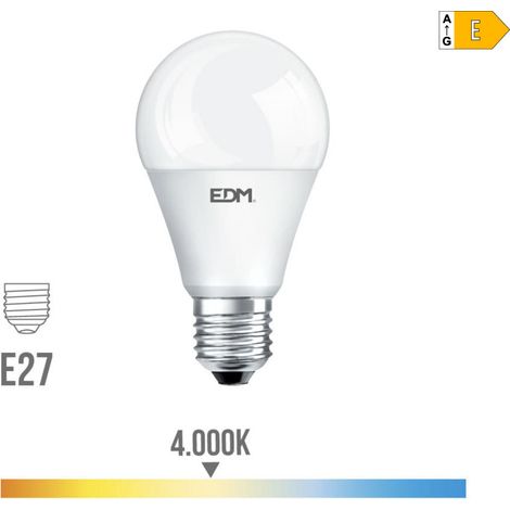 Ampoule Led Standard E27 17w 1800m 4000k Lumière Du Jour ø6,5x12,5cm Edm (1/3)