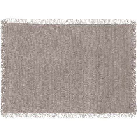 Set de table en coton 30 x 45 cm Mahas gris (1/2)