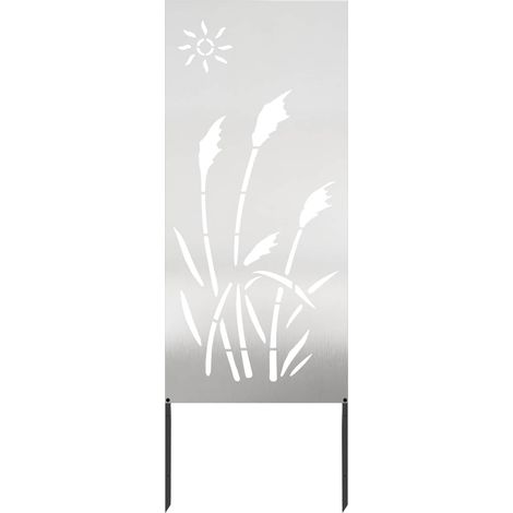 vidaXL Pantalla de Privacidad para Jardín Calado Plateado 50 x 140 cm (1/2)