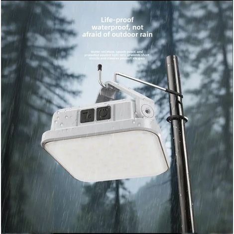 Lampe de camping solaire portable, lampe de secours LED rechargeable, lampe de travail pour tente extérieure (1/5)