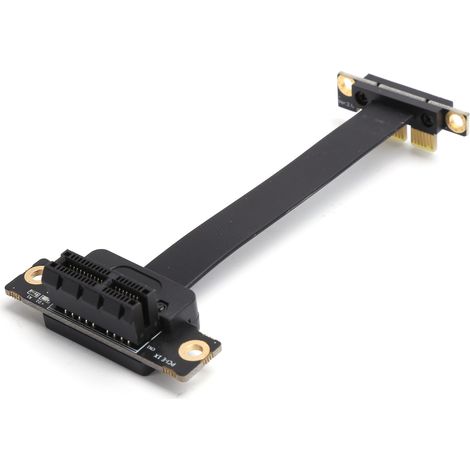 Câble d'extension PCIE 1X Adaptateur réseau double 90° avec indication LED Gen3 8 Gbit/s (1/5)