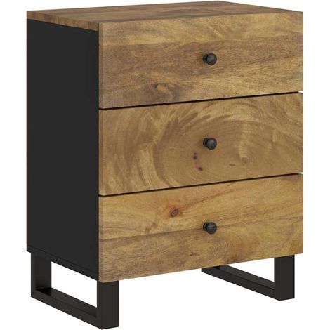 Maison Exclusive - Comodino 50x33x62cm Legno Massello di Mango e Legno Multistrato (1/5)