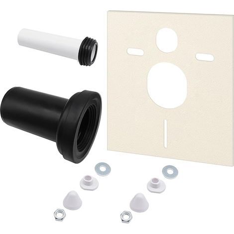 Kit de Raccordement pour Cuvette Suspendue, Compatible avec Geberit (152.426.46.1), Comprenant un Kit d'Isolation Phonique pour WC Mural (16.002.00.0000) (1/5)