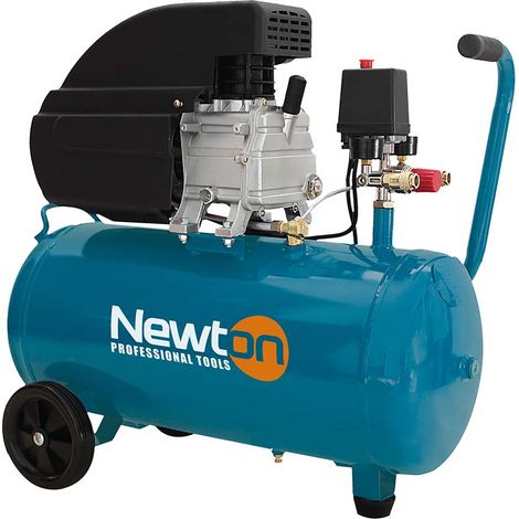 NEWTON Compressore ad aria lubrificato 50 litri, 2 hp, carrellato