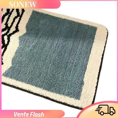 Sonew Tapis rectangulaire Carpet Rectangular Anti Skid Thickened Comfortable luminaire dessous Jaune Bleu 40x6 0cm/15.75x23.62in (1/5)