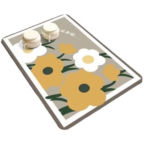 tapis absorbants pour la vaisselle, tapis d'égouttage, tapis de séchage ultra-performants pour la cuisine, tapis d'égouttage en microfibre pour évier, tapis de séchage pour cafetière, antidérapants, e (1/4)
