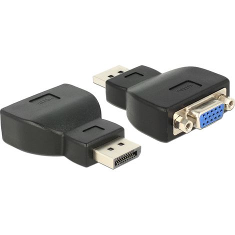 Delock adap. displayport macho a vga hembra negro
