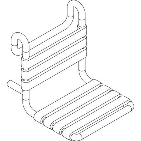 HEWI 801.51US110 90 Siège suspendu (USA), L : 17 5/8" (1/2)