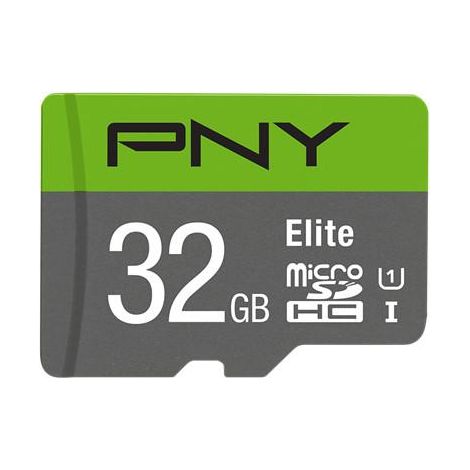 PNY Elite MicroSDHC 32 GB Classe 10 UHS-I U1 Scheda di Memoria (1/4)