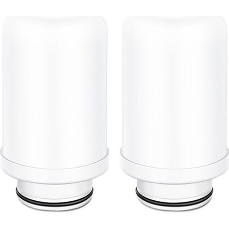Filtro per rubinetto, filtro a carbone attivo, filtro ceramico, sostituzione del filtro ceramico, purificatore dell'acqua del rubinetto, sistema di filtraggio (2 cartucce filtro acqua)