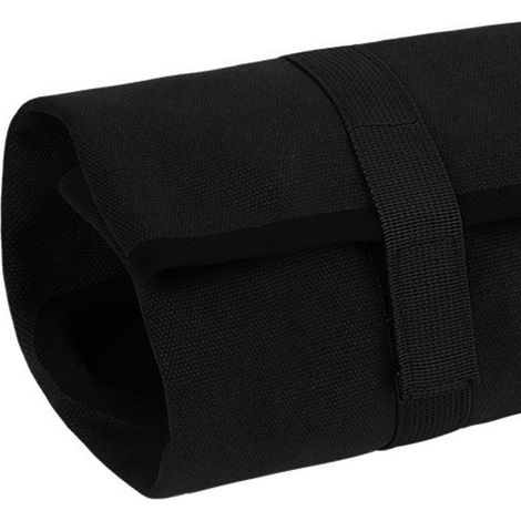 Professionelle Bar-Werkzeugtasche mit Rollmechanismus für Outdoor-Cocktail-Mixologie und Camping, aus schwarzem Canvas, inklusive 1 komplettem Bar-Set (1/5)