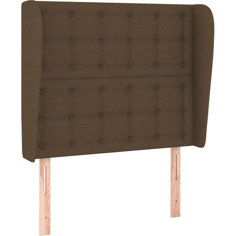 Maison Exclusive - Kopfteil mit Ohren Dunkelbraun 83x23x118/128 c (1/5)