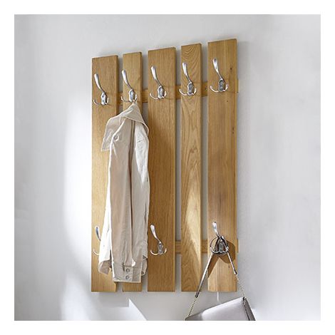 Porte-manteau mural design bois 8 crochets Palet