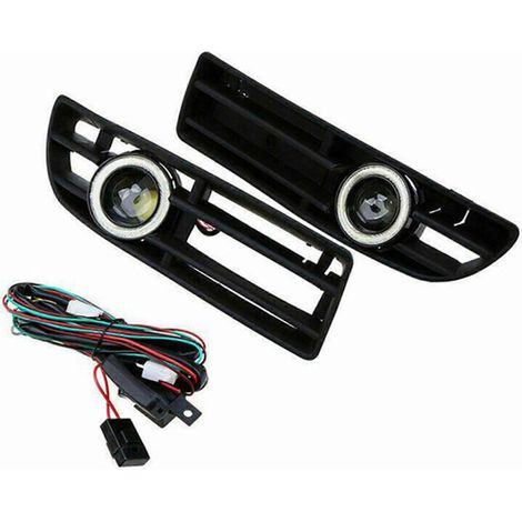 Paar Nebelscheinwerfer mit Angel Eyes-Design, Frontstoßstangengrill mit Kabelsatz für Mk4 1999-2004