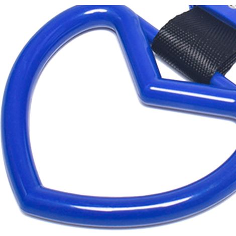 Anneau de signalisation décoratif universel en forme de cœur pour poignée de voiture, en plastique robuste, bleu, à fixer sur le pare-chocs arrière. (1/5)