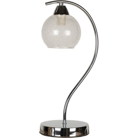 Sobremesa cromo tulipa migado transparente 1xE14