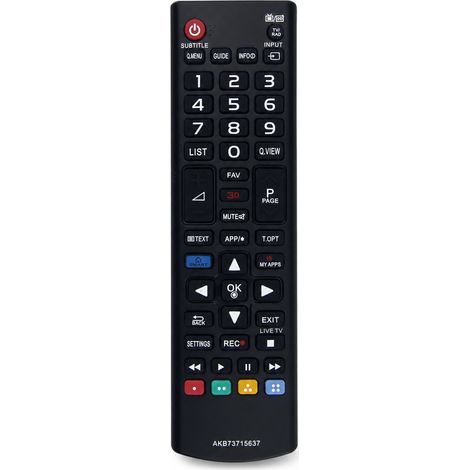 Mando a distancia de TV compatible con LG AKB73715637, sin programación (1/5)