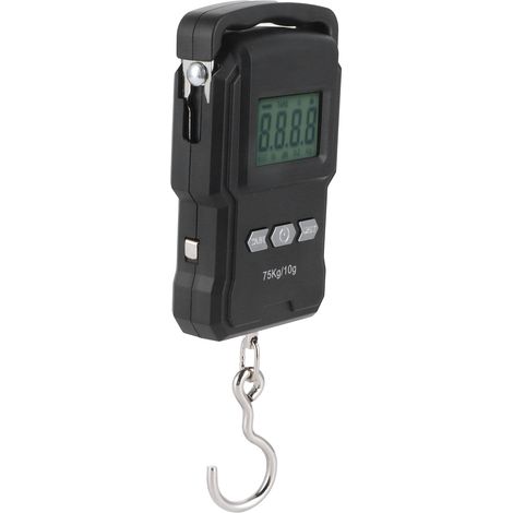 Elektronische Expresswaage mit Maßband, tragbare LCD-Küchenwaage, 75 kg, für den Hausgebrauch (Englische Ausführung) (1/5)