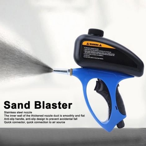 Pneumatisches Sandstrahlgerät – Modell TIP – Rostfreies Glas – Kleine Sandstrahldüse