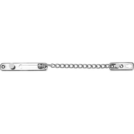 Chaîne de sécurité anti-intrusion en acier inoxydable durable pour porte intérieure - Modèle 3 (304 Argent) avec kit de fixation