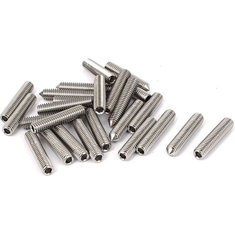 M6x30mm Edelstahl Kegelspitze Gewindestifte Innensechskant Gewindestift 25St
