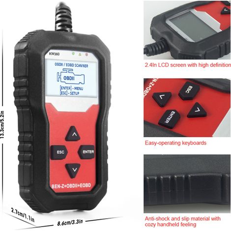 Auto-Diagnosegerät mit vollem Funktionsumfang, ABS-Bremssystem-Scanner, passend für Mercedes Benz (englische Version) (1/5)