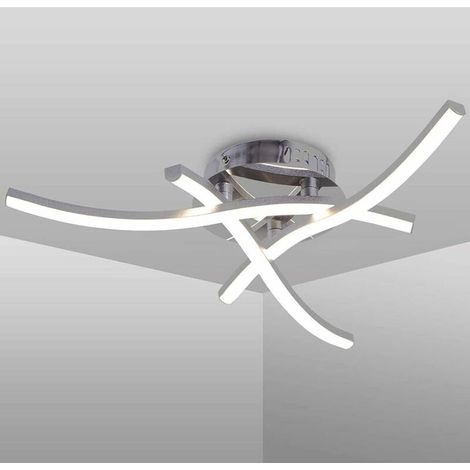 royaluxe -Plafonnier Led, Plafonnier à 3 fourchettes, Lumière blanche neutre de 18 W 6000 K, Plafonnier moderne pour salon, chambre, cuisine, couloir et chambre à coucher, 1600 lumens [Classe énergéti (1/5)