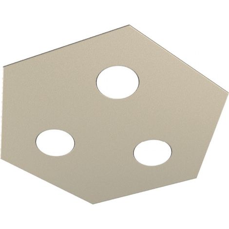 Plafoniera Industrial-Minimal Esagonale Hexagon Metallo Sabbia 3 Luci Led 12X3W (1/5)