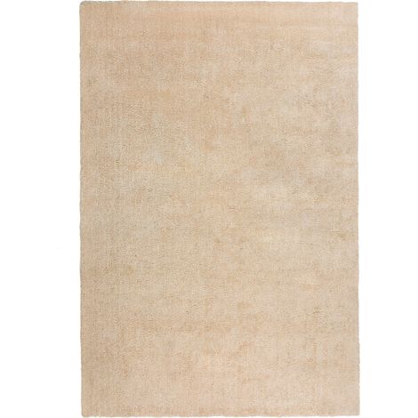 Alfombra de pelo largo beige claro 200 x 300 cm rectangular moderna Demre (1/5)
