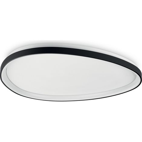Ideal Lux GEMINI Plafonnier semi-encastré à LED intégré, noir, 4650 lm, 4000 K (1/2)