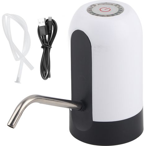 Pompe à eau électrique portable USB intelligente pour bouteilles, distributeur d'eau potable maison DC5V blanc (1/5)