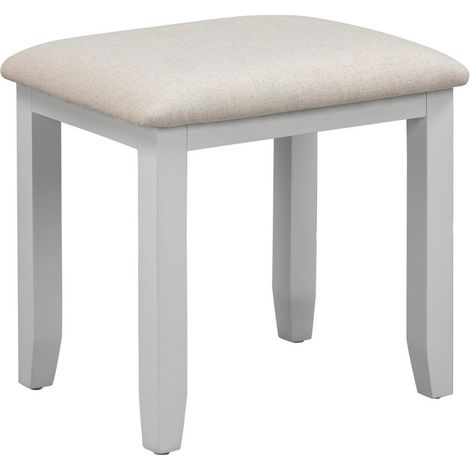 Bordeaux Dressing Table Stool - L39 x W50 x H48 cm - Ivory/Oat