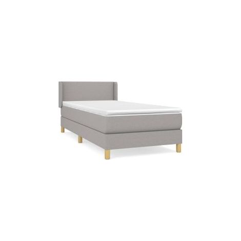 Sommier à lattes de lit avec matelas Gris clair 90x200 Tissu (1/5)