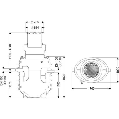 KESSEL 95040-170D-DR Séparateur de graisses EasyClean encastré