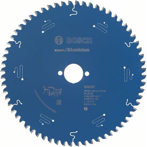Hoja de sierra circular.Expert Alu230x2,8x30mm Z64 TF-Bosch