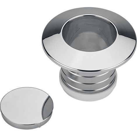 Rosace coulissante pour compteur d'eau avec bouchon aveugle, chromée, compatible avec KOAX, Metrona 307/1, Metrona 307/2, Techem Vario-S, ABB, SPX, ZR-Neptun, Rossweiner, Pollumuk