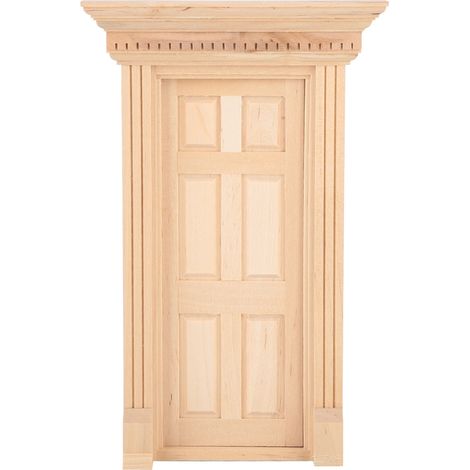 Porte miniature vintage à l'échelle 1:12, accessoire de chambre, mobilier pour maison de poupée, jouet (1/5)