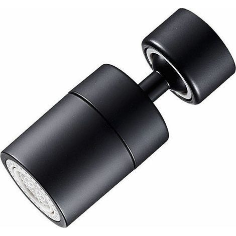Mousseur et brise-jet pour robinet,Aérateur de Robinet(Noir), 360° Pivotant Embout Robinet Cuisine, 2 Modes Mousseur Robinet Economie Eau, Brise jet Filtre Robinet Cuisine Salle De Bain lavab (1/5)